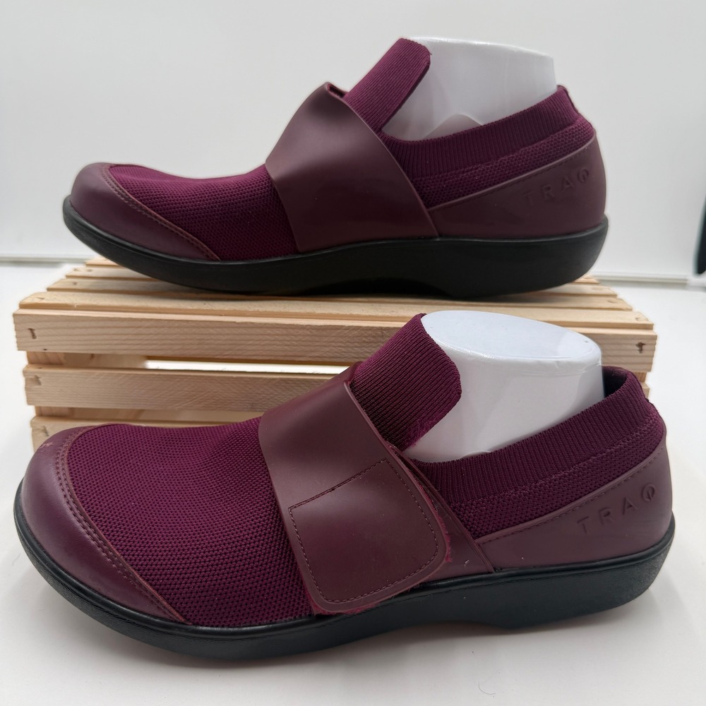 Traq by Alegria Shoes Qwik Slip-On Walking Sneakers Wine Red Womens 41